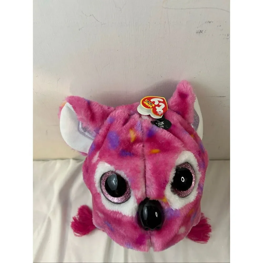 Ty Beanie Boo‎ hat Kasey Pink braids hard eyes